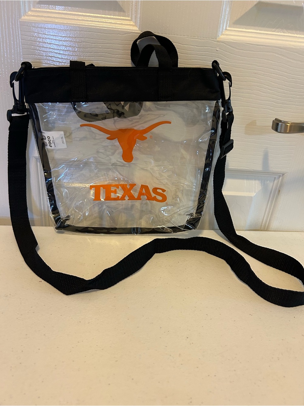 University of Texas Longhorns Clear Crossbody Bag - Orange/Black